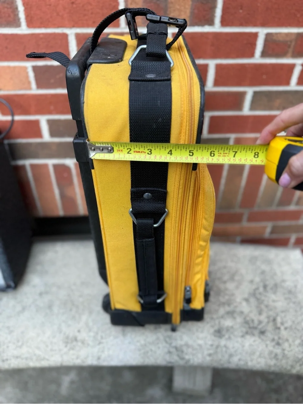 Briggs & Riley Half Moon Bay Yellow Rolling Carry On Suitcase Garment Bag